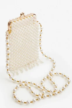 BABEYOND Handbags|Vintage White Pearl Evening Clutch Cream