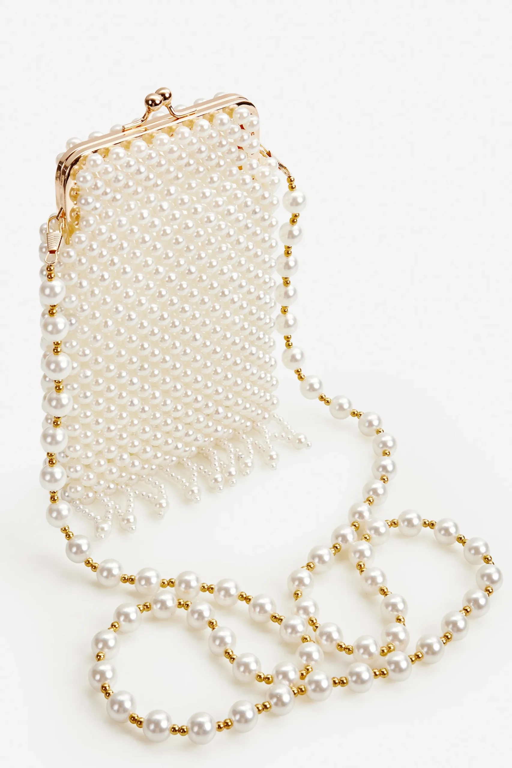 BABEYOND Handbags|Vintage White Pearl Evening Clutch Cream