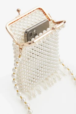 BABEYOND Handbags|Vintage White Pearl Evening Clutch Cream