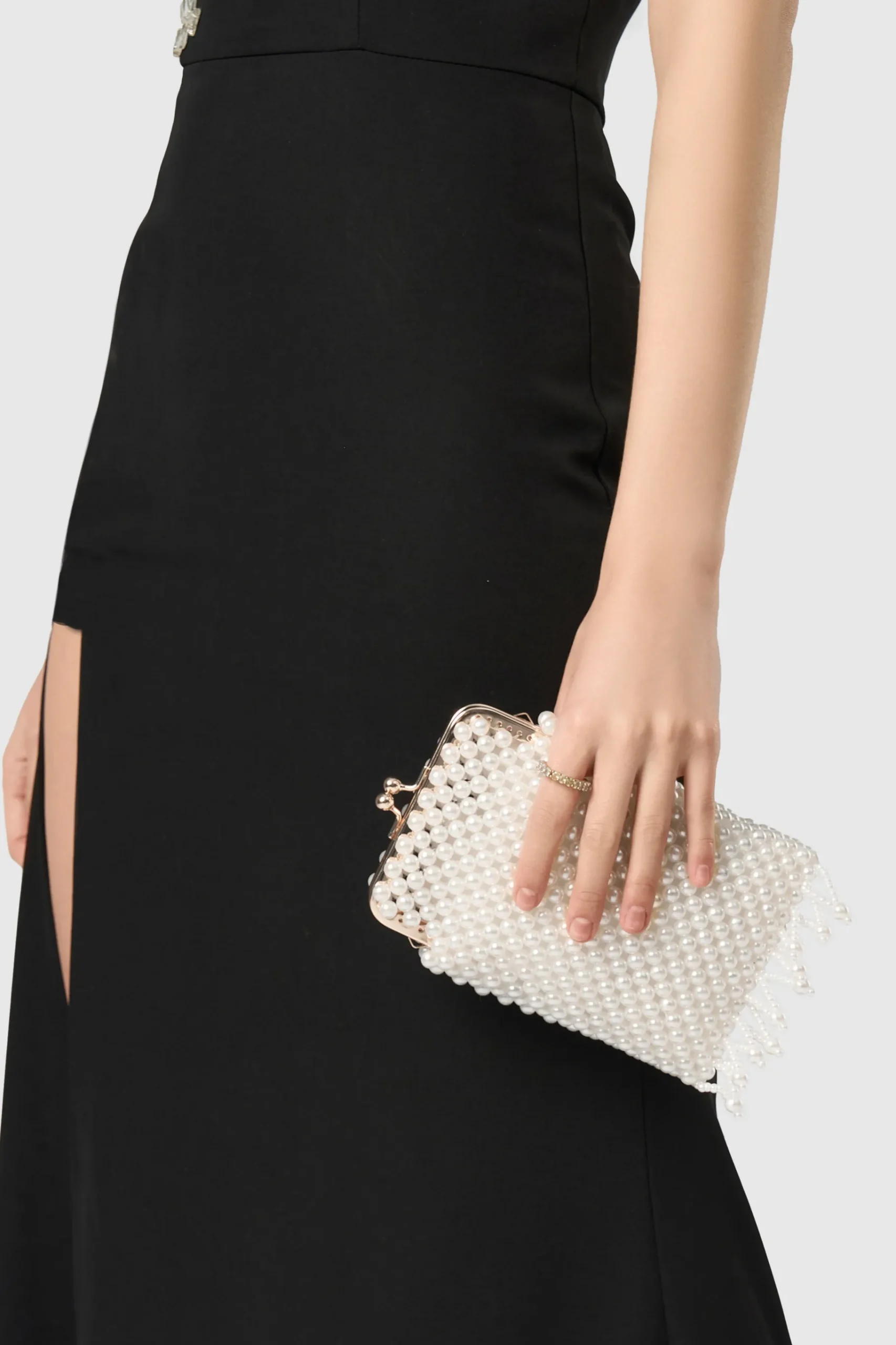 BABEYOND Handbags|Vintage White Pearl Evening Clutch Cream