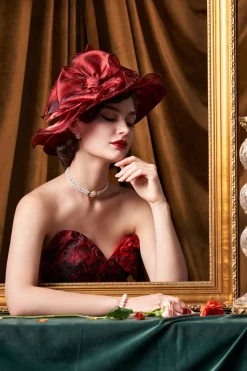 BABEYOND Headpieces & Fascinators|Vivid Flower-Shaped Mesh Fascinator