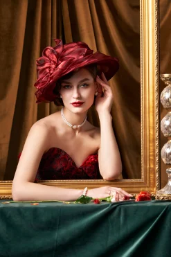 BABEYOND Headpieces & Fascinators|Vivid Flower-Shaped Mesh Fascinator